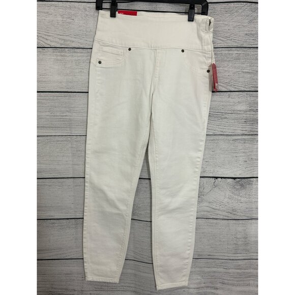 NWT Spanx White Cropped Denim Leggings Size M - Picture 1 of 5